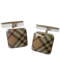 Burberry Gemelli in metallo argentato - Metallizzato