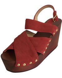 Sandro Leder Sandalen - Rot