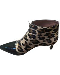 Marni Kalbsleder in pony-optik Stiefeletten - Natur