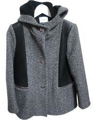 Sandro Black Wool Coat