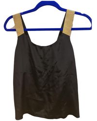 Sandro Seide Spaghettiträgertop - Schwarz