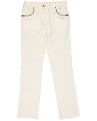 Valentino \n Ecru Cotton - Elasthane Jeans - Multicolour