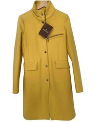 Moncler Mantel en Laine Jaune
