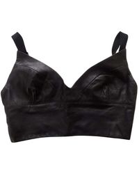 Sandro Black Leather Top