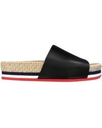 Moncler Mules en cuir - Noir