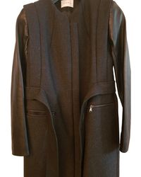 Sandro Black Wool Coat