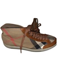 Burberry Cloth Trainers - Brown