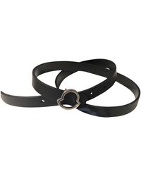 Moncler Ceinture en cuir - Noir