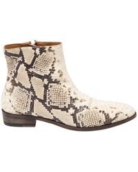Maison Margiela Python Stiefeletten - Natur