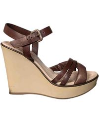 Moncler Sandales en cuir - Marron