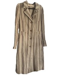 Marni Leinen Mantel - Natur