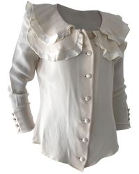 Valentino \n Beige Synthetic Top - Natural