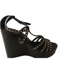 Moncler Sandales en Cuir Noir