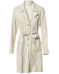 Chanel Cappotto in pelle ecru - Multicolore