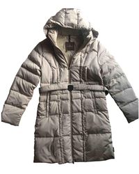 Moncler Mantel Long en Synthétique Beige - Neutre