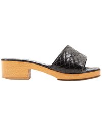 Chanel Zoccoli in Pelle - Nero