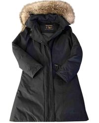 Woolrich Mantel en Synthétique Bleu - Noir