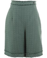 Chanel Tweed Shorts - Grün