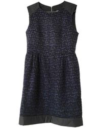 Sandro Tweed Mini Kleid - Blau