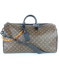 Louis Vuitton Keepall Brown Cloth Bag