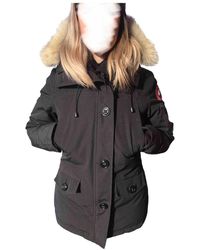 Canada Goose Montebello Black Raccoon Leather Jacket