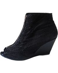 Sandro Boots \N en Cuir Noir