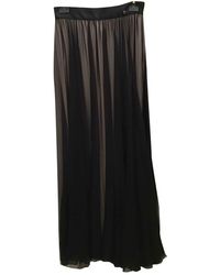 Chanel Seide Maxi rock - Schwarz