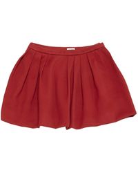 Miu Miu Wolle Mini Rock - Rot