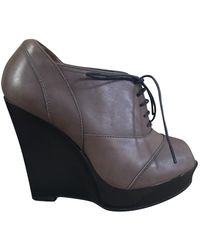 Marni Leder Pumps - Grau