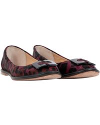 Diane von Furstenberg Kalbsleder in pony-optik Ballerinas - Lila