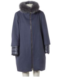 Herno Manteau en cachemire - Bleu