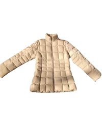 Moncler Mantel en Polyester Beige - Neutre
