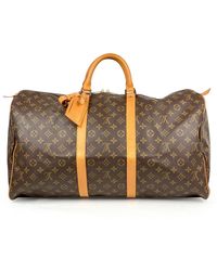 Louis Vuitton Keepall Brown Cloth Bag