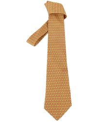 Hermès Cravatta in seta dorato - Metallizzato