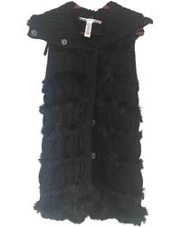 Diane von Furstenberg Wolle Lange weste - Schwarz