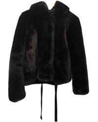 Sandro FW19 Synthetikpelz Kurze jacke - Schwarz