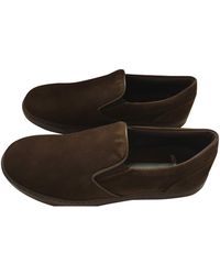 Moncler Mocassins en Suede Marron