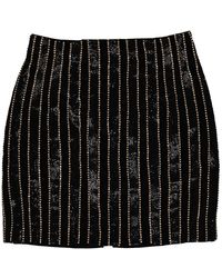 Balmain Samt Mini Rock - Schwarz