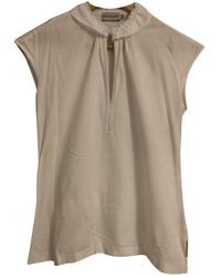 Moncler Top en Coton Blanc