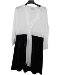Sandro Samt Midi kleid - Mehrfarbig