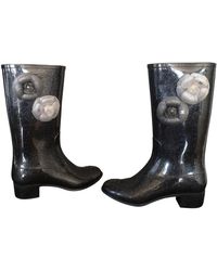 chanel wellington boots