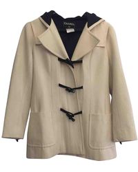 Chanel Abrigo en lana beige - Neutro