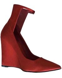 Burberry Cloth Heels - Red