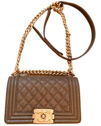 Chanel Bandolera Boy de Cuero - Neutro