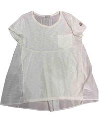 Moncler Top en Coton Blanc