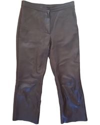 Sandro Leder Schlage hozen - Braun