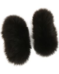 Max Mara Fox Gloves - Brown