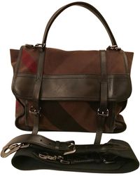 Burberry Leinen Reise Tasche - Mehrfarbig