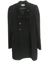 Sandro Black Polyester Coats