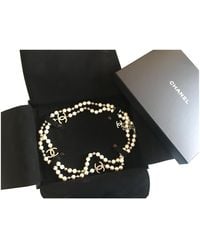 Chanel Collar CC de Perlas - Blanco